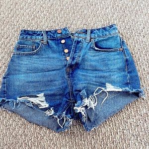 High Rise Jean Shorts
